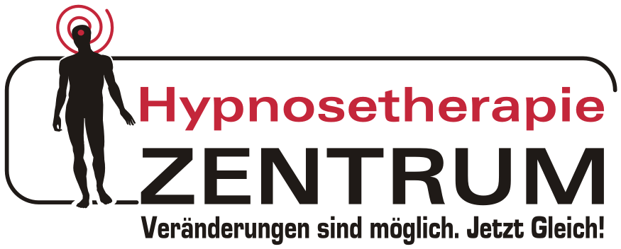 HypnosetherapieZentrum Logo: Silhouette mit ausstrahlenden Impulsringen über dem Kopf